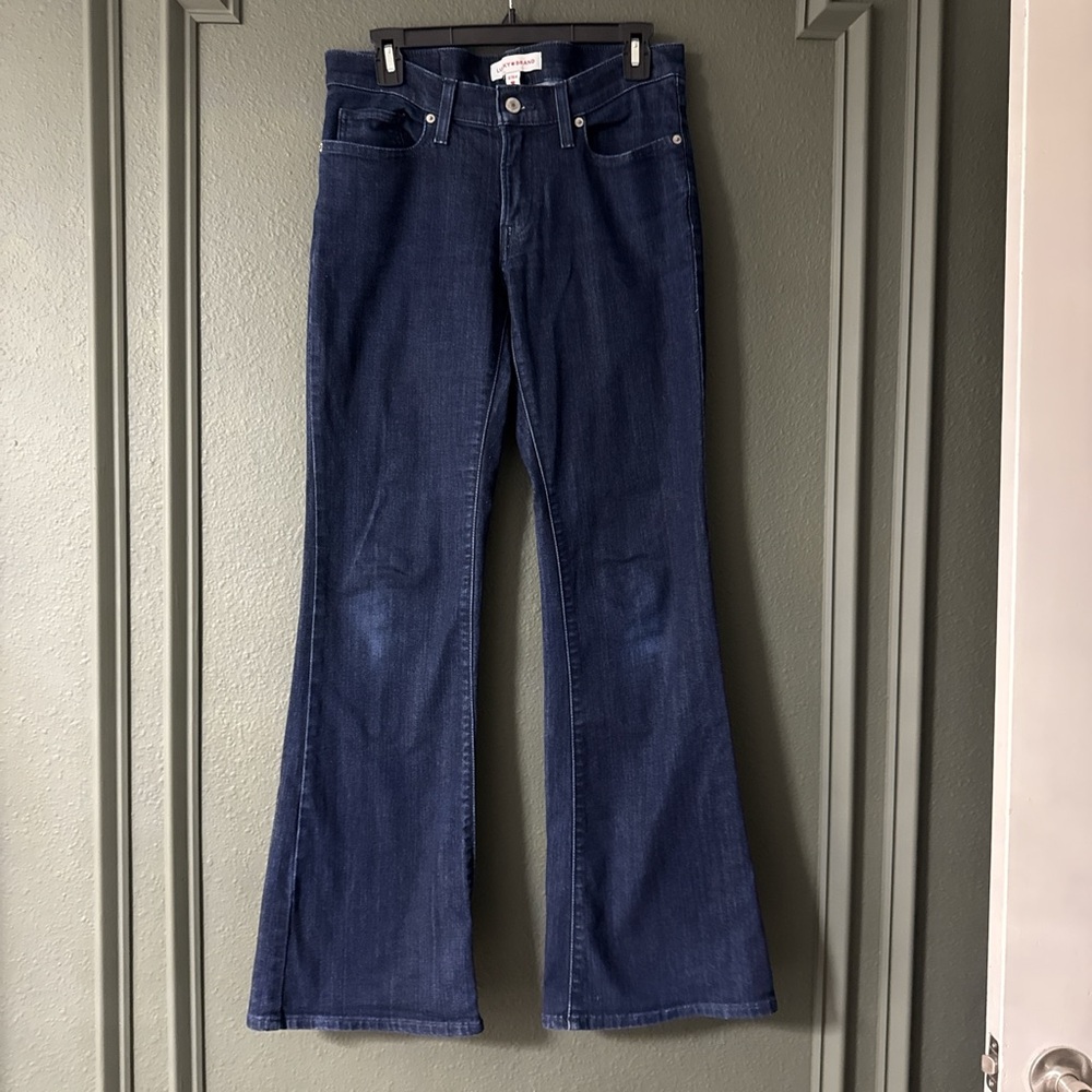 Lucky Brand Sweet Mid Rise Flare Dark Blue Jeans